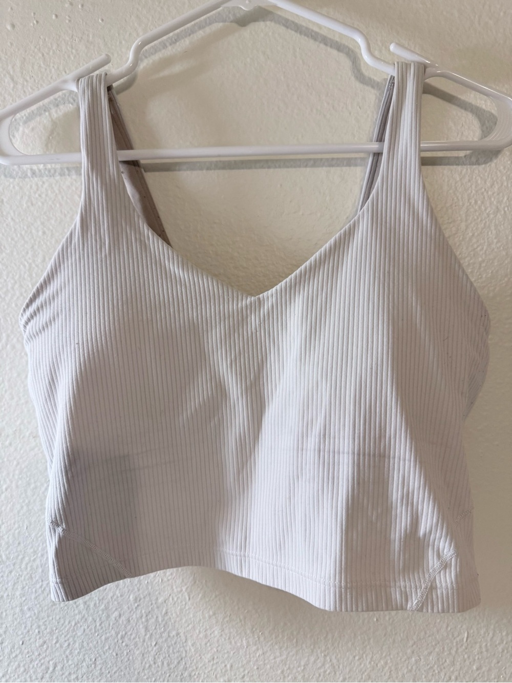 lululemon align White Ribbed Cropped Tank